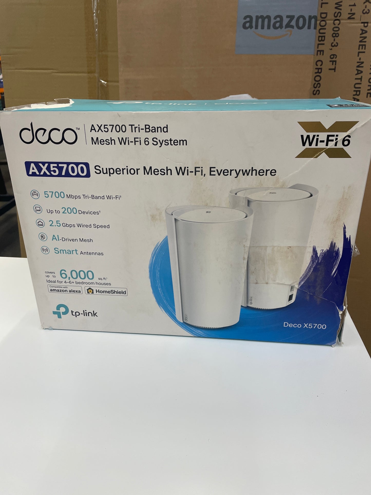 TP-Link Deco AX5700 Tri-Band Smart Whole Home Mesh Wi-Fi 6 System (2-pack) - Retail $109