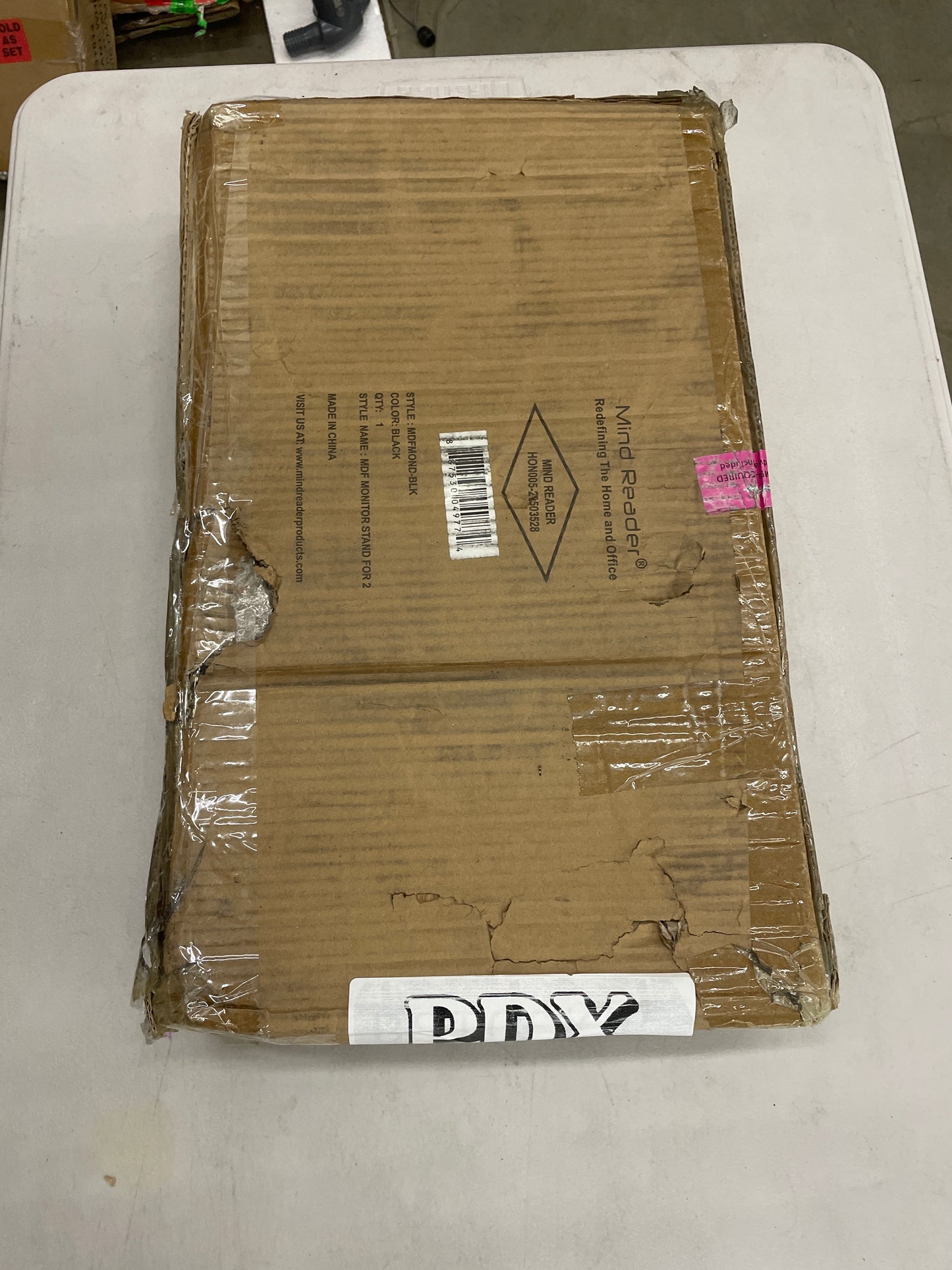 Mind Reader Dual Monitor Stand, Desktop Organizer, Laptop Riser, Office, MDF, 51.25" L x 9.25" W x 4.75" H, Black