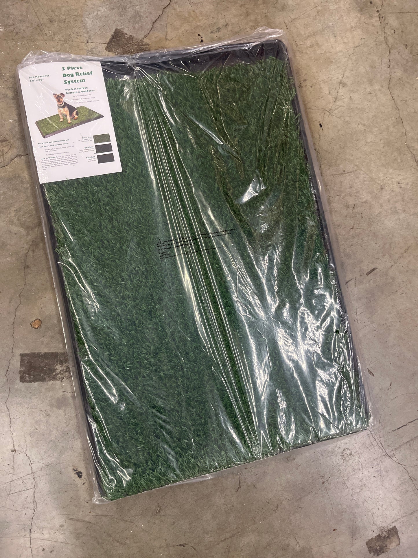 Artificial Grass Puppy Pee Pad for Dogs - 20x30 Reusable 3-Layer Training Potty Pad with Tray - Dog Housebreaking Supplies by PETMAKER - Retail $36