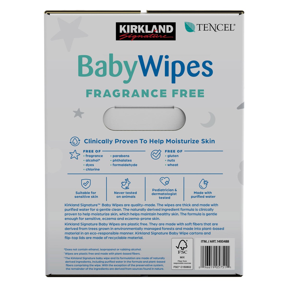 Kirkland Signature Baby Wipes Fragrance Free, 900-count
