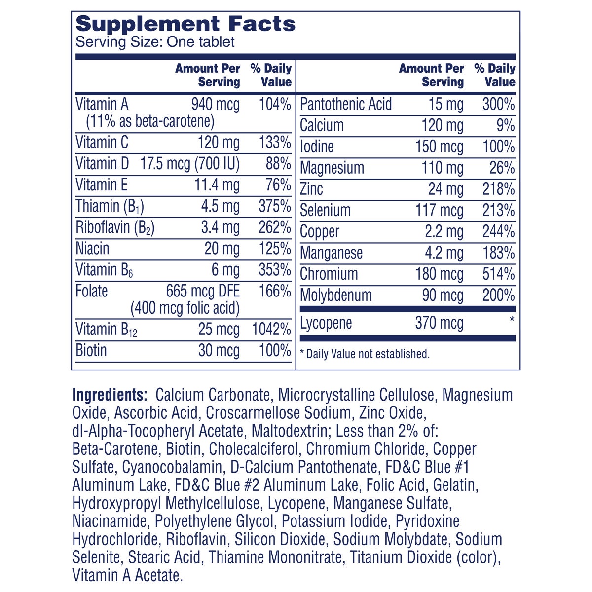 NEW - One A Day Men's 50+ Healthy Advantage Multivitamin, 300 Tablets