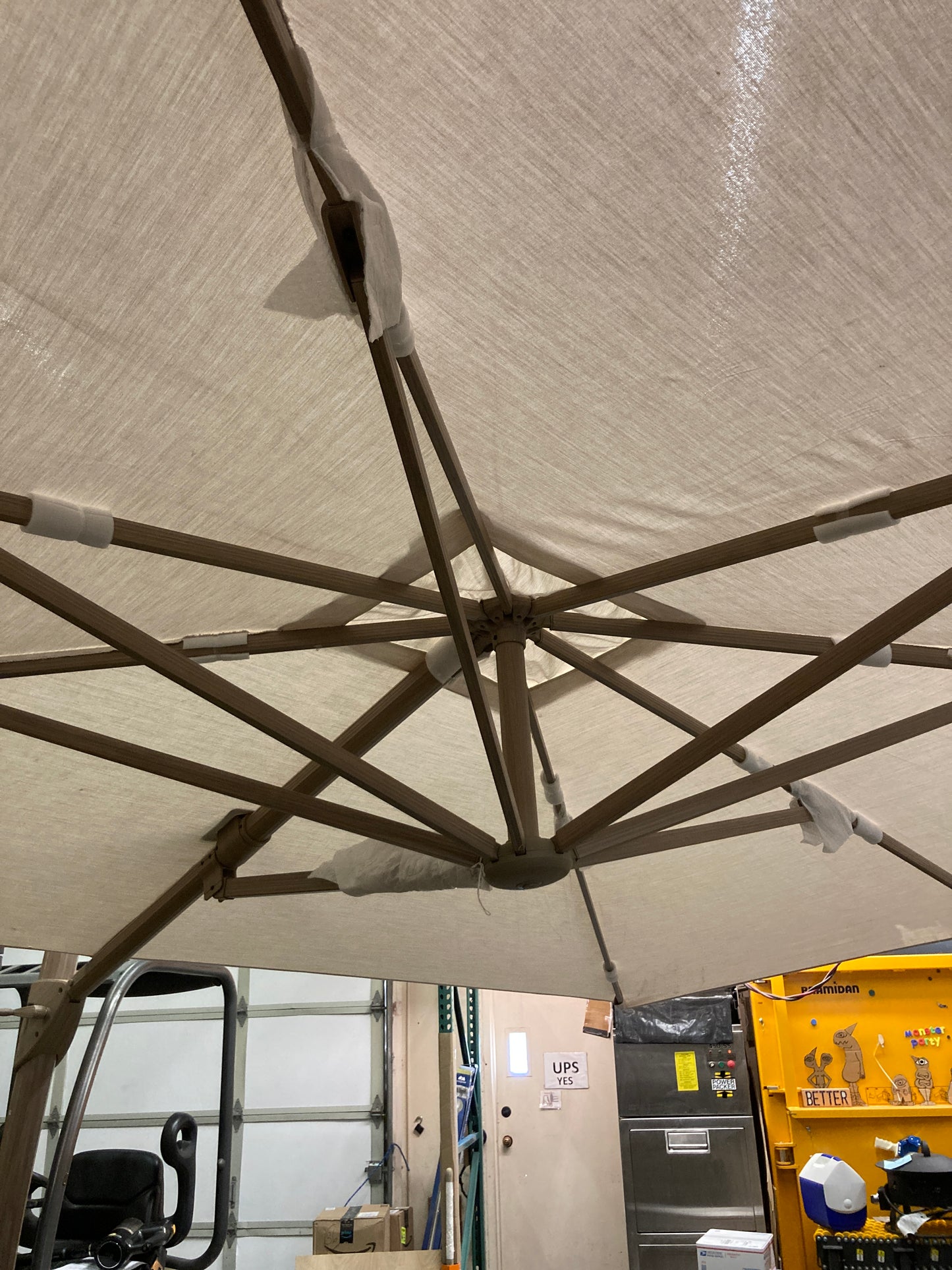 Costco - 10' x 13' Wood-Look Seasons Sentry Cantilever Umbrella - Retail $699 Default Title