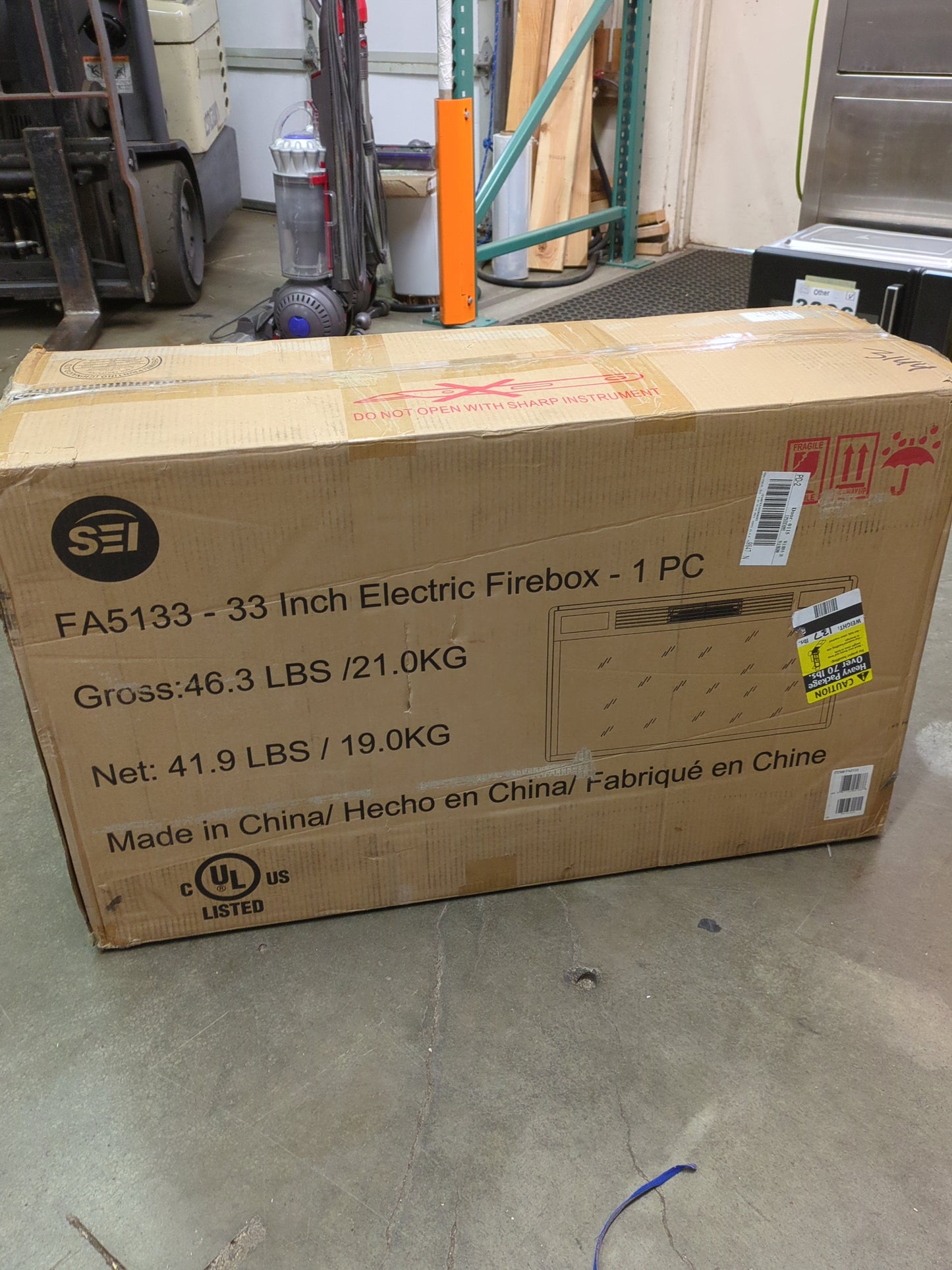 NEW in Box - Costco - Ledgestone Electric Fireplace - Retail $499