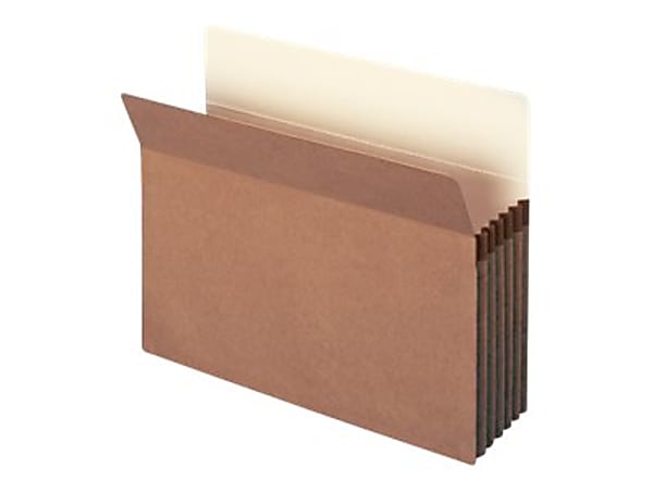 Smead® Redrope File Pockets, Letter Size, 5 1/4" Expansion, 30% Recycled, Redrope, Box Of 50