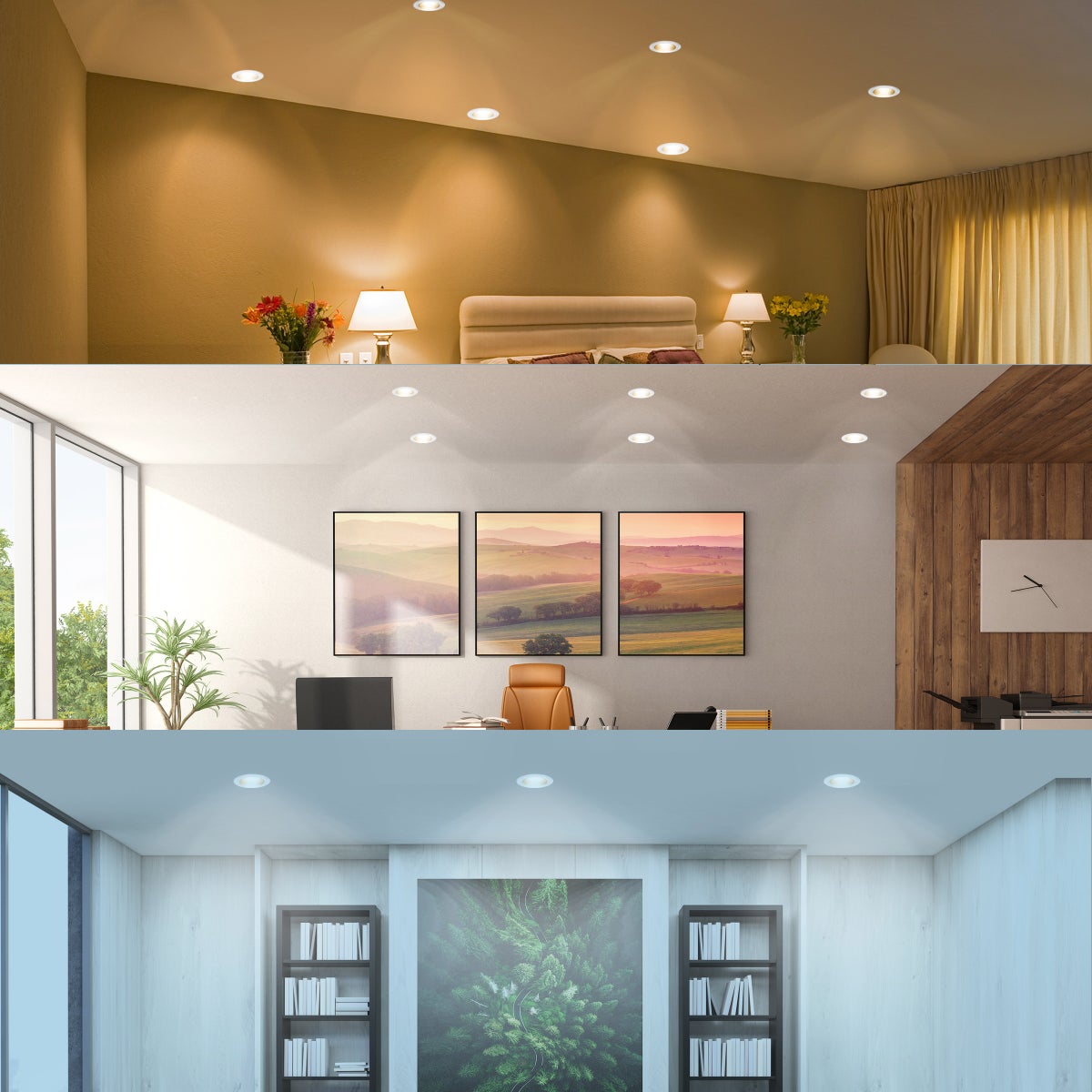 Feit Electric 75W Replacement 5-CCT LED Recessed Downlight 4PK