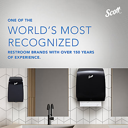 Scott® Hardwound 1-Ply Paper Towels, 70% Recycled, 115 Sheets Per Roll, Pack Of 6 Rolls