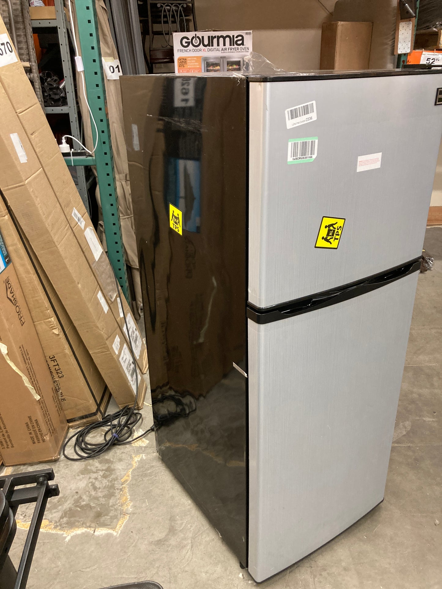 RCA RFR1207 Top Freezer Apartment Size Refrigerator, 12 cu ft, Stainless, Silver Default Title