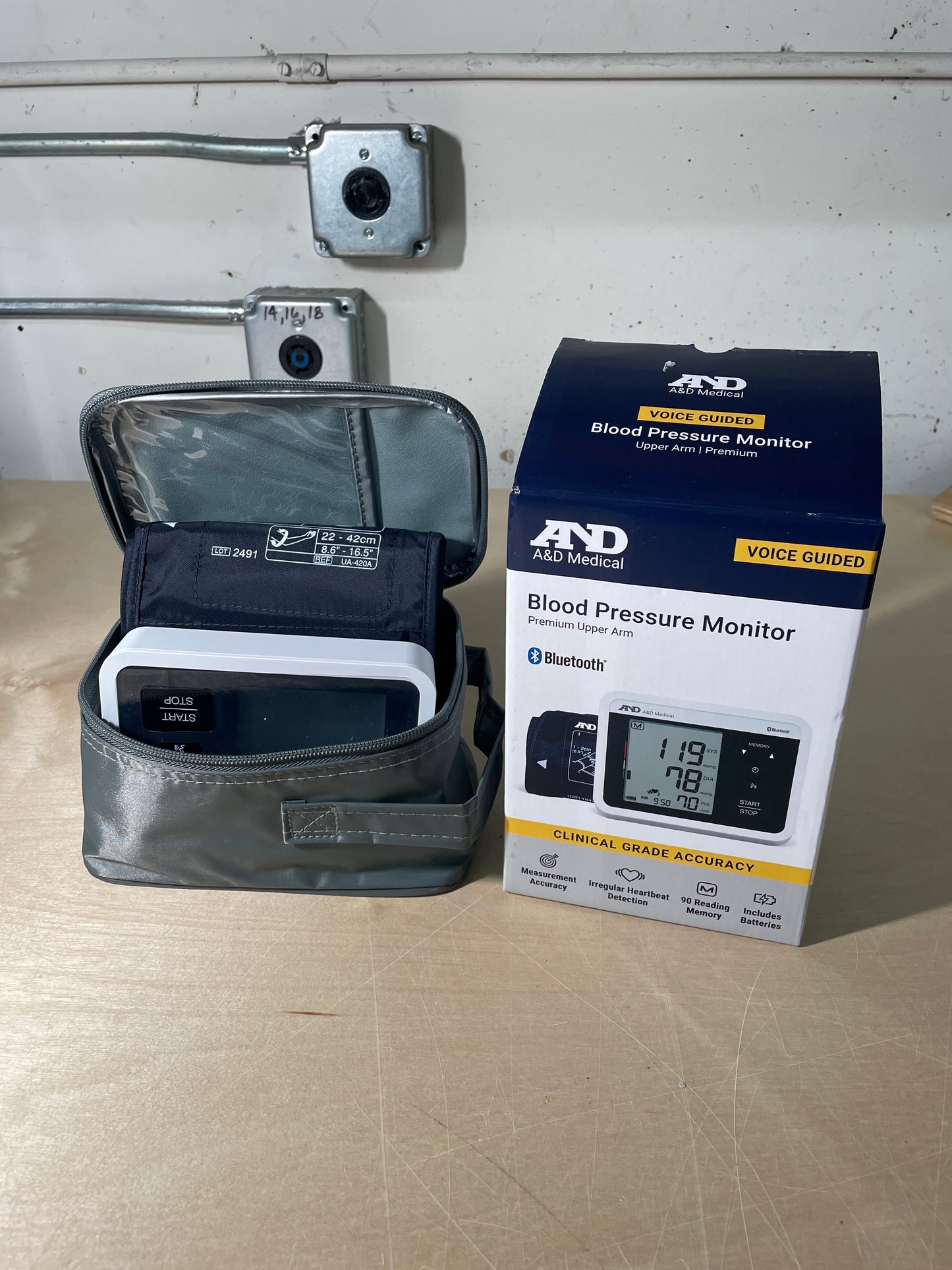 A&D Upper Arm Blood Pressure Monitor, Voice Guided - Retail $59