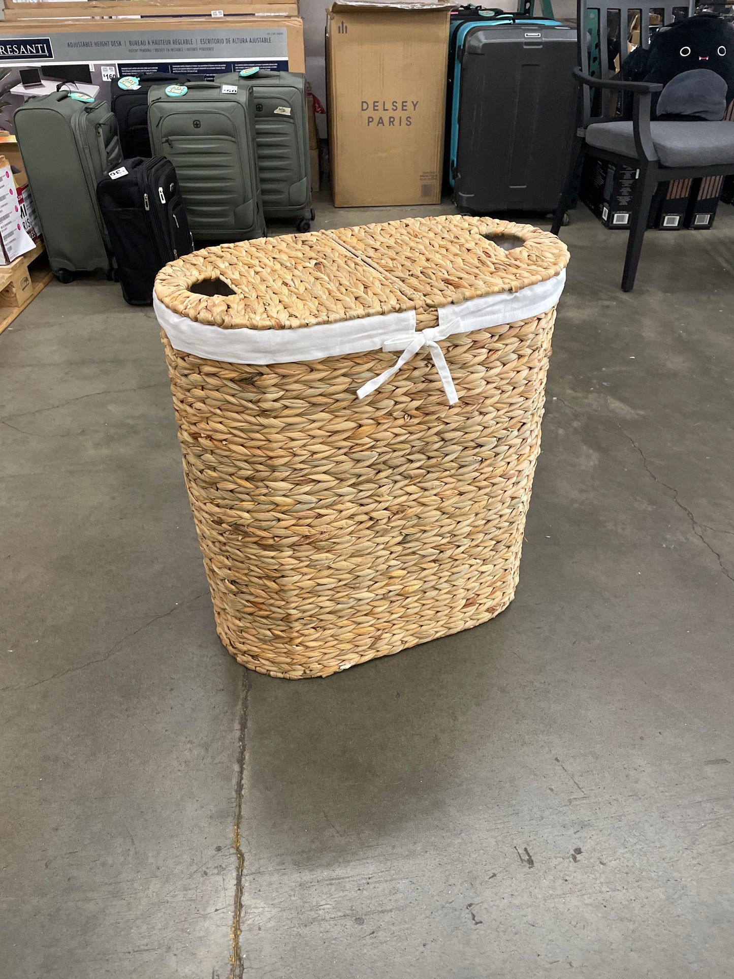 Seville Handwoven Water Hyacinth Laundry Hamper