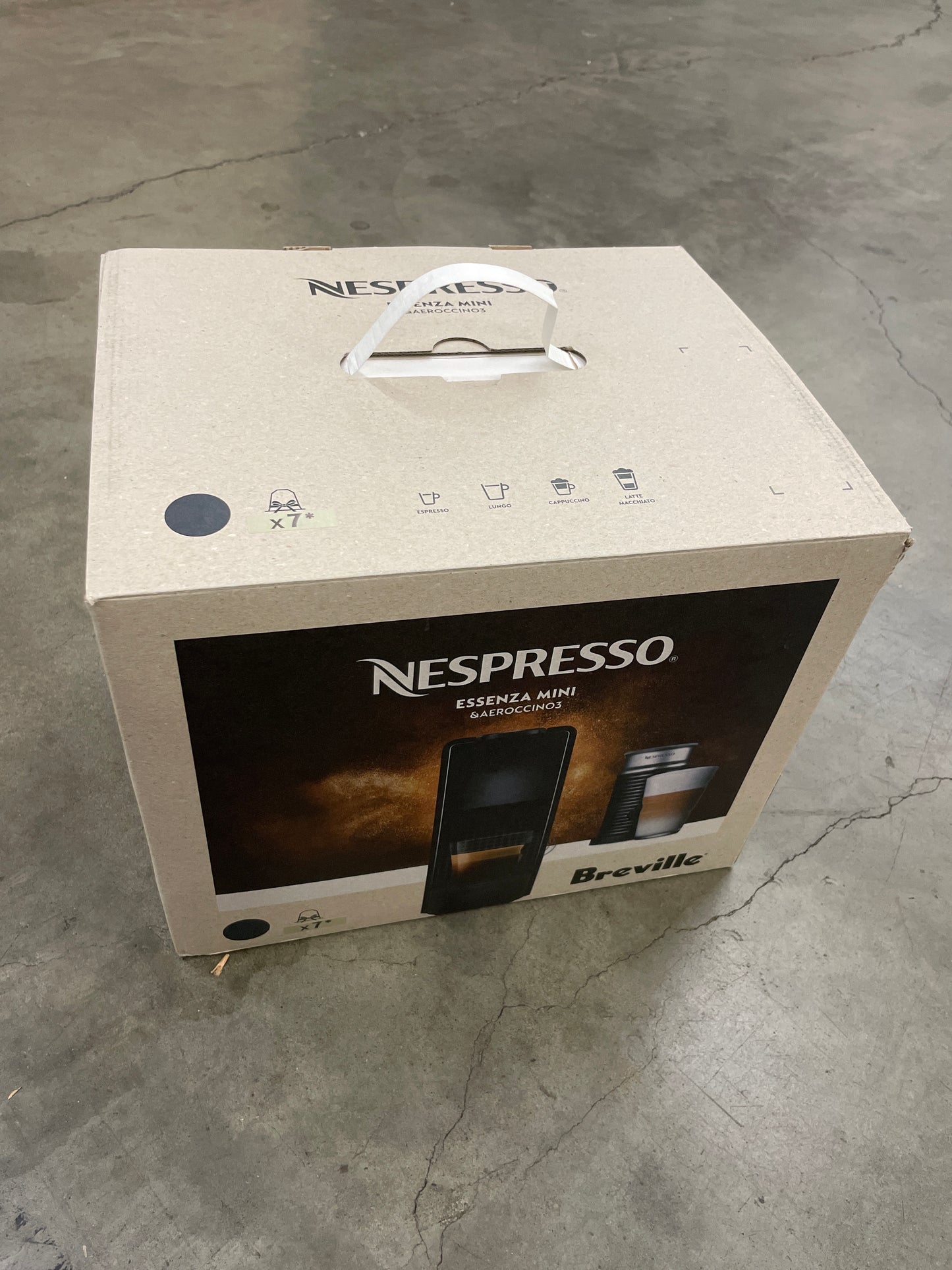 NEW - Nespresso Essenza Mini Espresso Machine by Breville, with Aeroccino Milk Frother - Retail $190