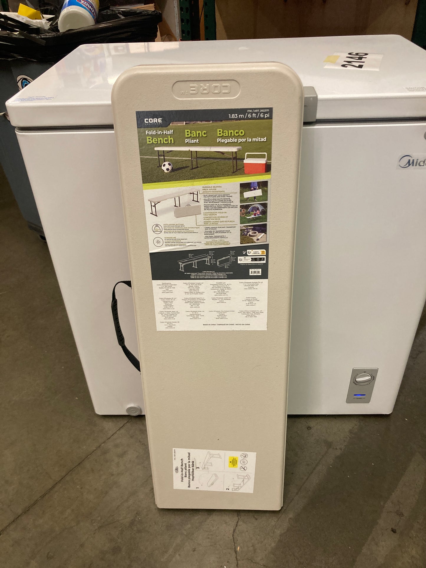 Core 6ft Folding Bench Default Title