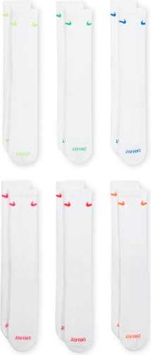 Nike Everyday Plus Cushioned Training Crew Socks (6 Pairs) (Multi-Color)