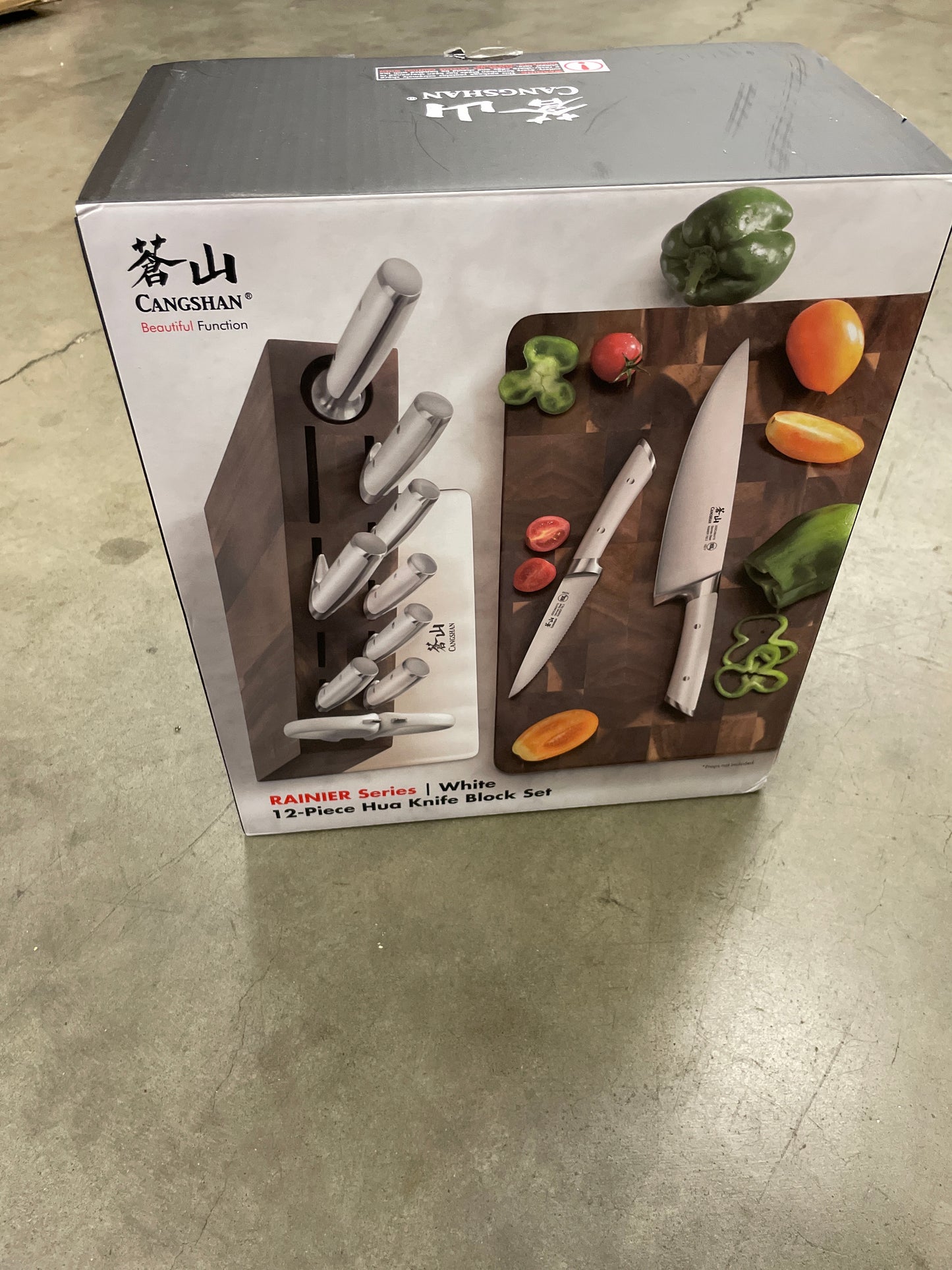 NEW- Cangshan Rainier Series German Steel Forged 12-piece Knife Block Set - Retail $170