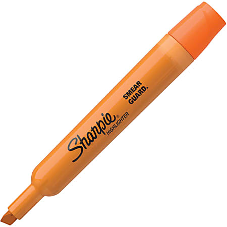 Sharpie® Tank Style Highlighters, Chisel Tip, Fluorescent Orange, Box of 12