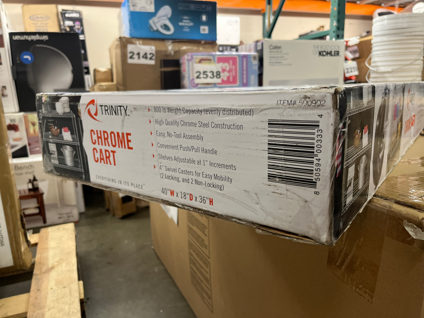 Costco - TRINITY NSF 3-Tier Commercial Chrome Cart - Retail $74