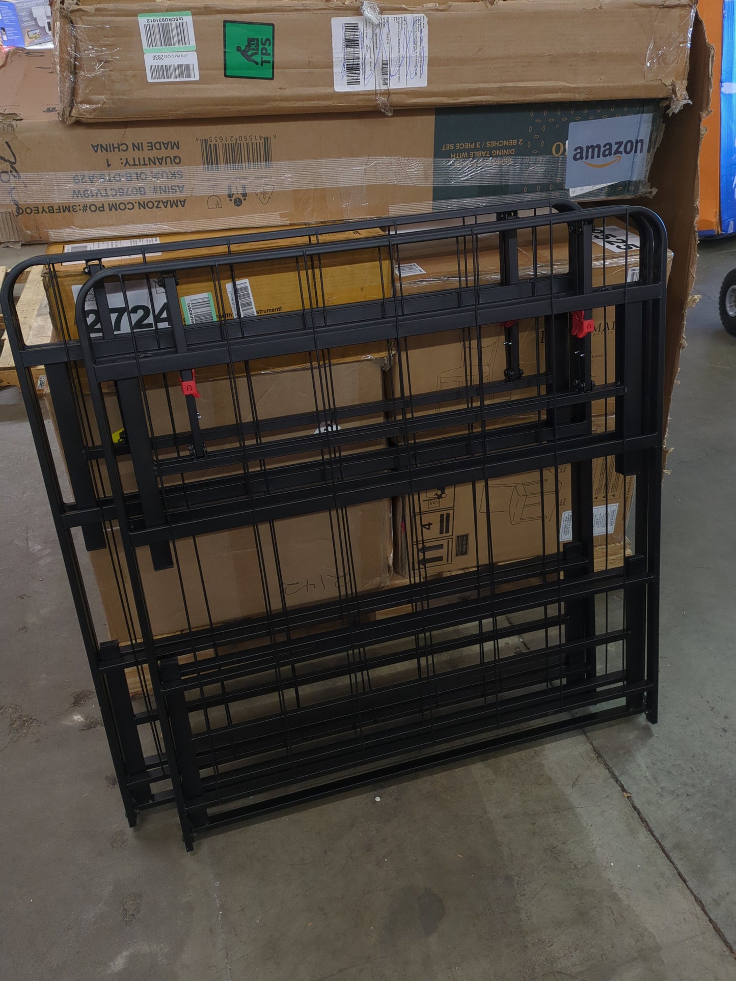 NEW - Amazon Basics KING Foldable Metal Platform Bed Frame, 14 Inches High - Retail $132