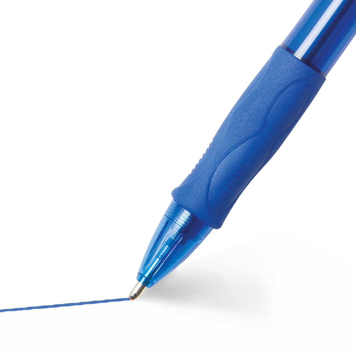 BIC Glide Bold Retractable Ball Point Pen, Bold Point 1.6mm, Black and Blue Ink, 30-count