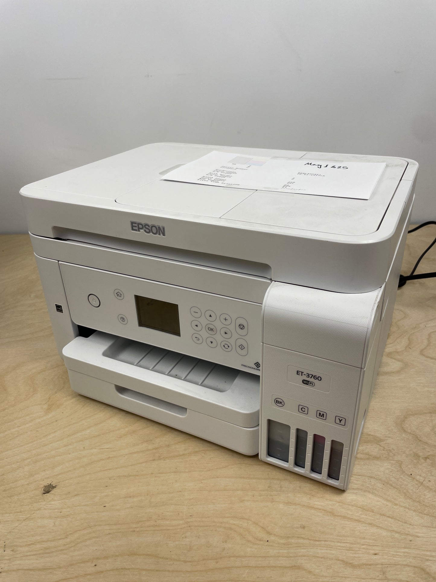 Epson EcoTank ET-3760 Wireless Color All-in-One Cartridge-Free Supertank Printer with Scanner, Copier and Ethernet, Regular - Retail $360