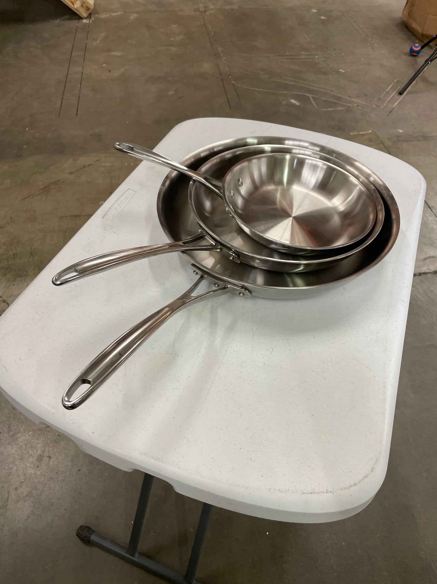 Costco - Calphalon 3-Piece Tri-Ply Clad Stainless Steel Skillet Set - Retail $79