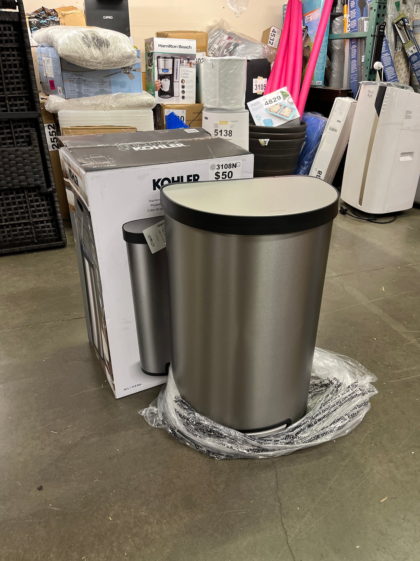 KOHLER SEMI-ROUND 45L - Retail $74