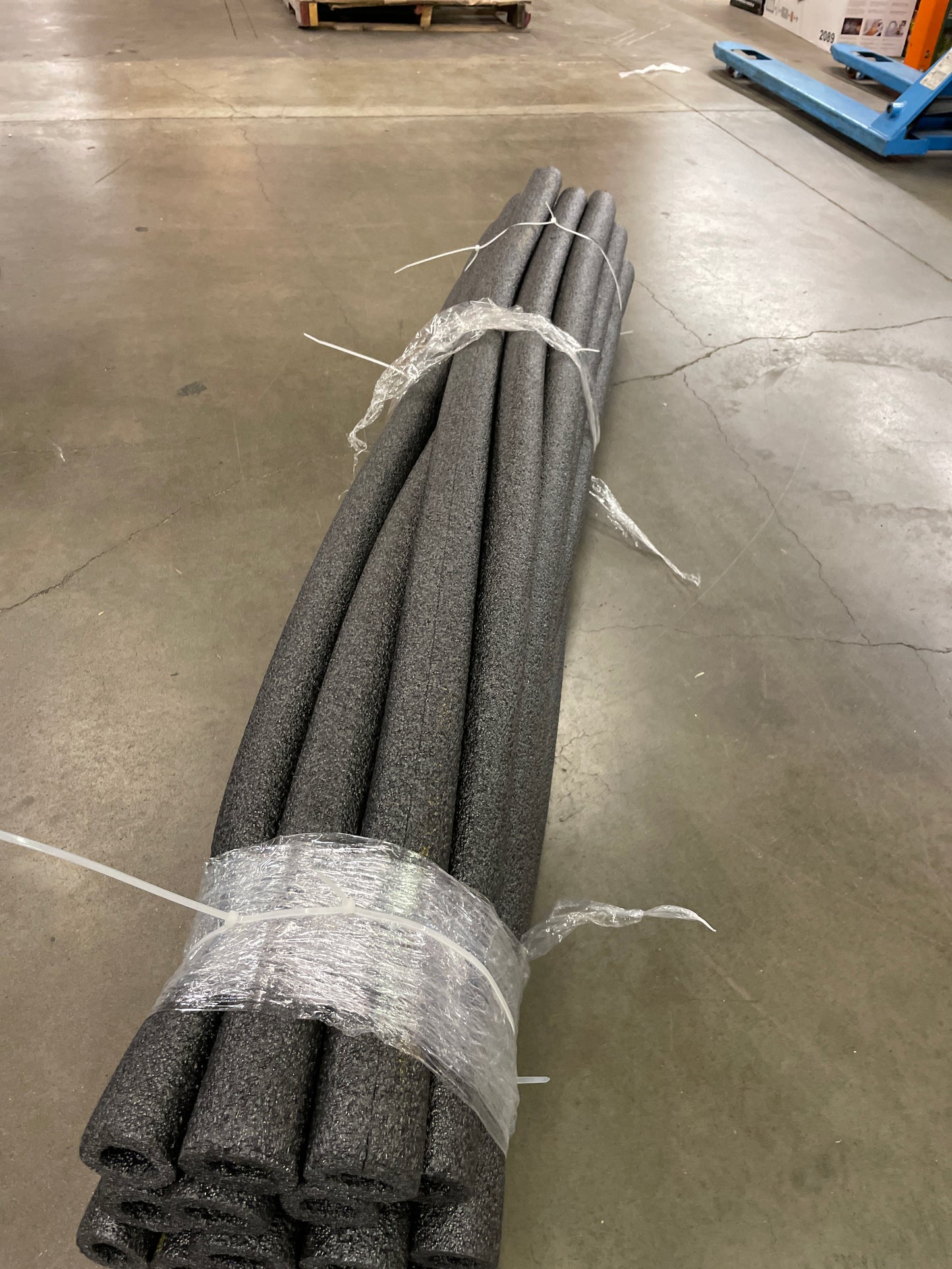 NEW - 1-1/8 in. x 1/2 in. Semi Slit Polyethylene Foam Pipe Insulation - 120 feet - Retail $90