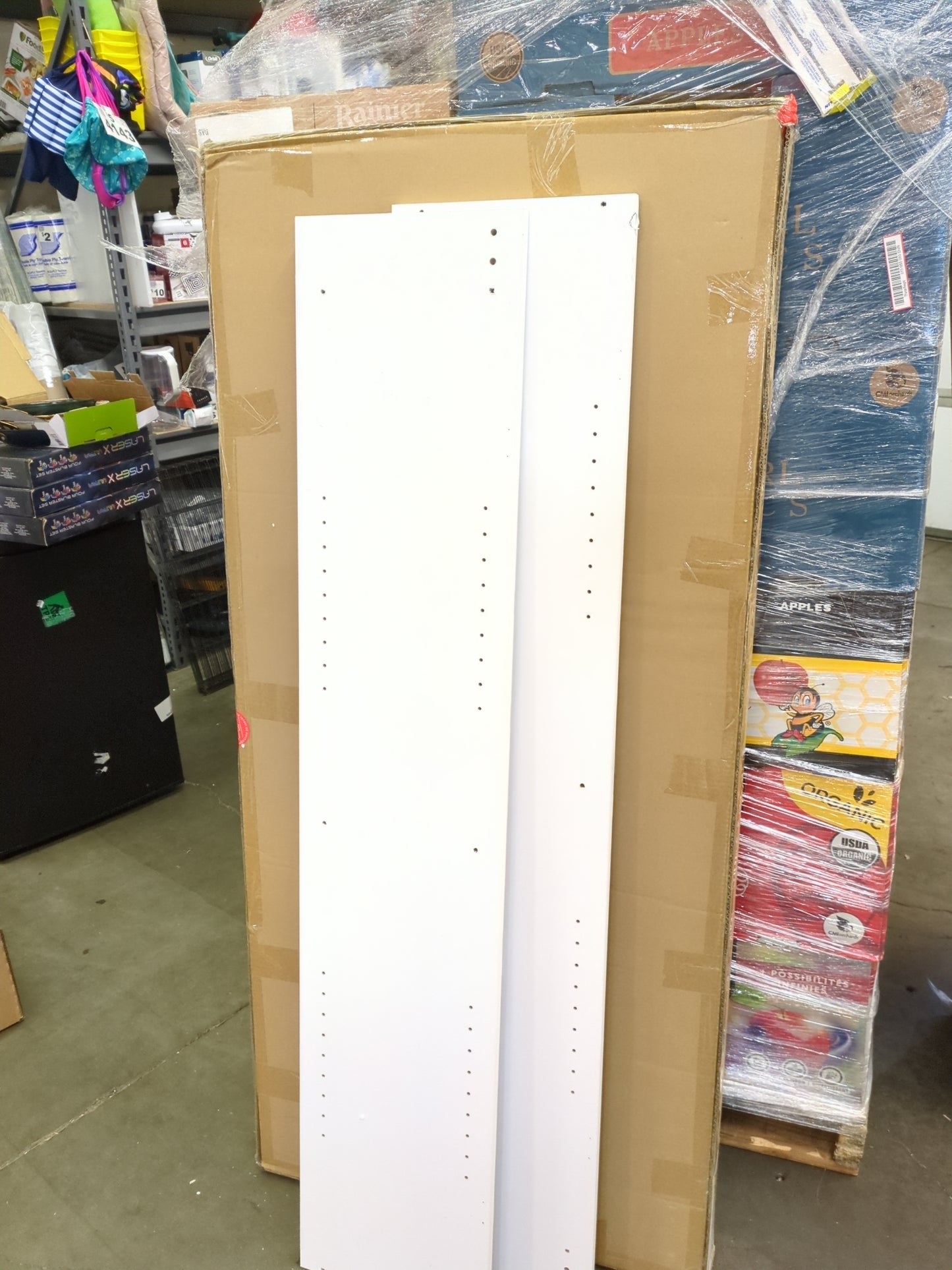 NEW w/ minor dmg - ClosetMaid Pantry Cabinet Cupboard with 2 Doors, Adjustable Shelves, Standing, Storage for Kitchen, Laundry or Utility Room, White - Retail $118