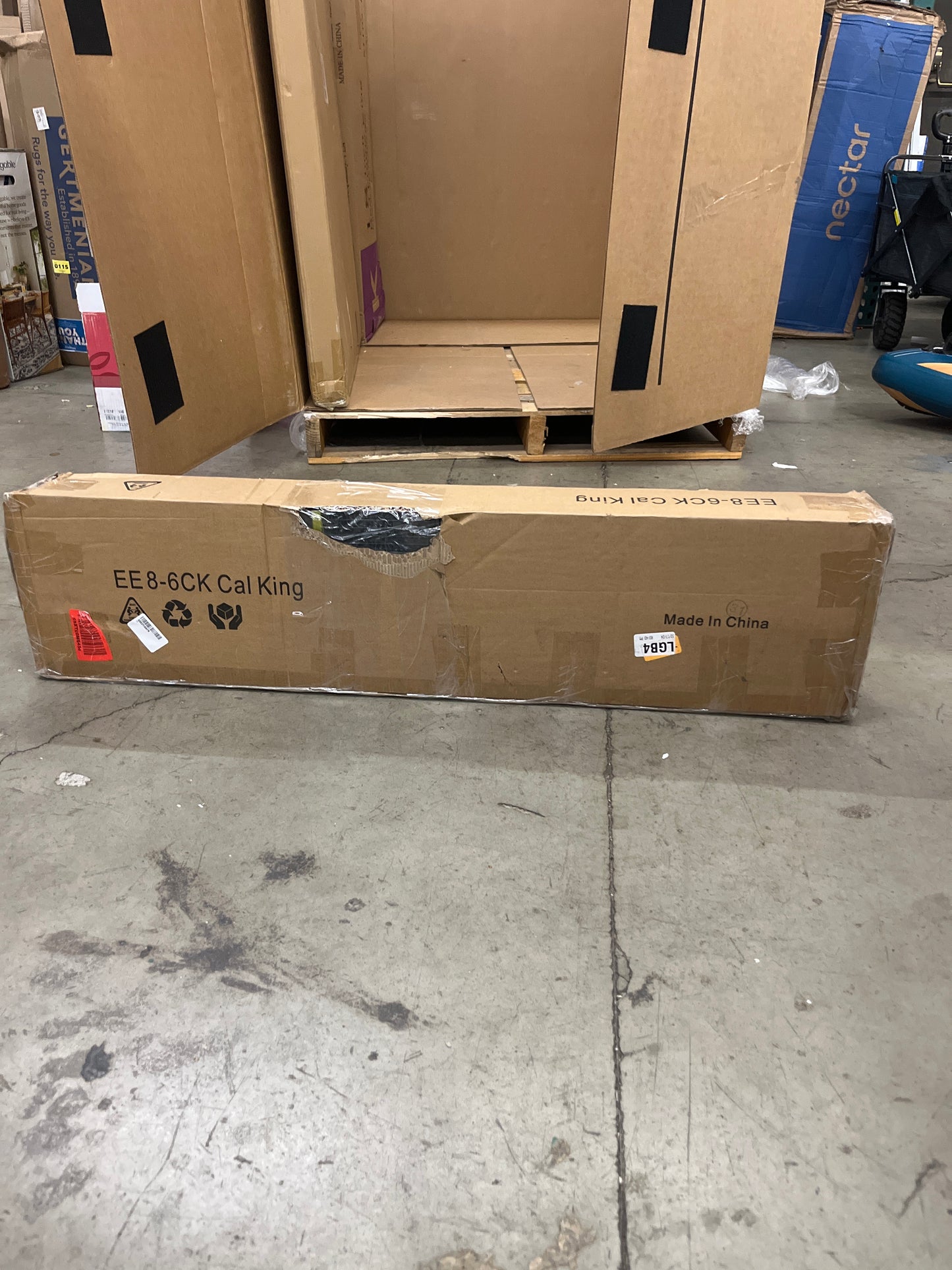 8 Inch CALI KING Bed Frame Heavy Duty Metal Platform Mattress Foundation with Steel Slat Support, No Box Spring Needed, Easy Assembly, Black