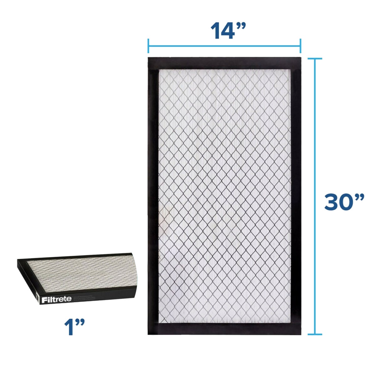 3M 14x30x1 2500 Series Filtrete 1" Filter, 4-pack