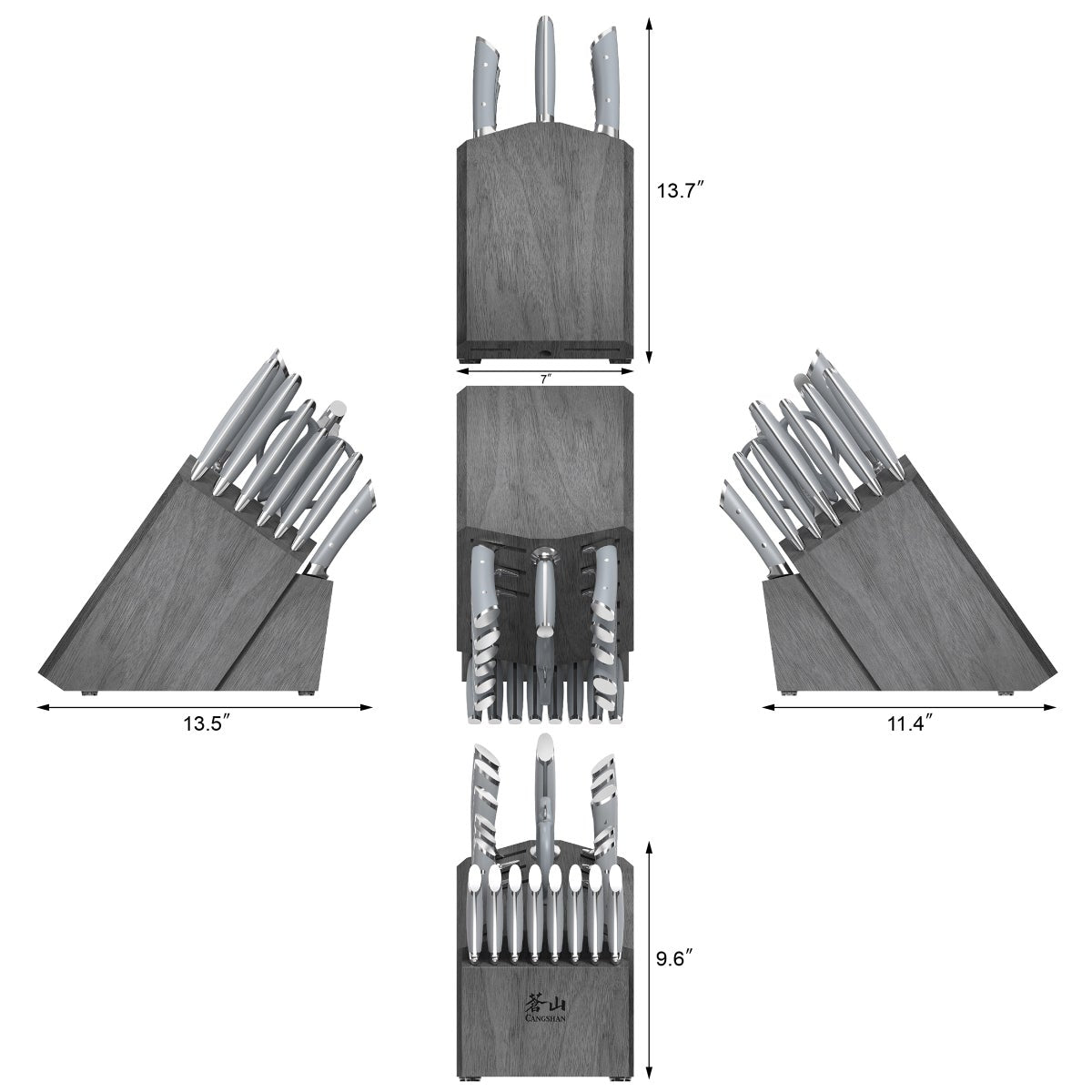 Cangshan Olympus Series German Steel Forged 23-piece Knife Block Set