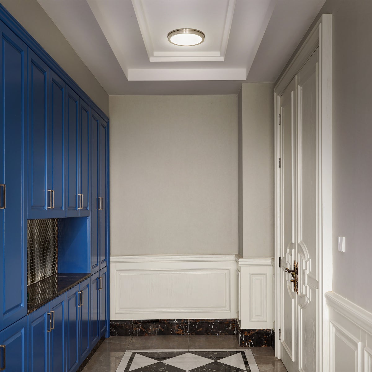 Energetic 14” Slim LED Flush Mount Light Fixture, 4 Pack