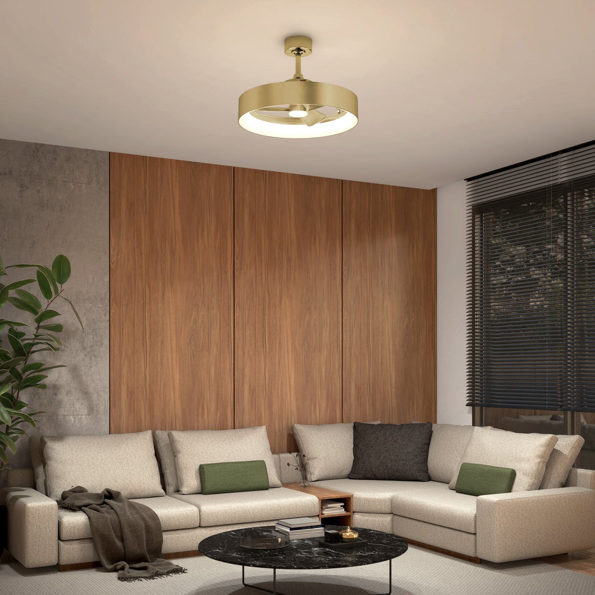 Artika Austin 23" LED Fandelier - Gold