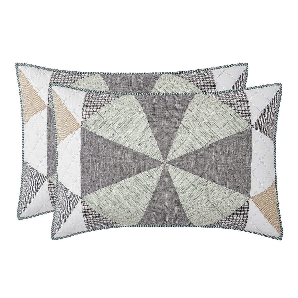 Origami KING Pieced Prairie Patchwork 3-piece Quilt Set
