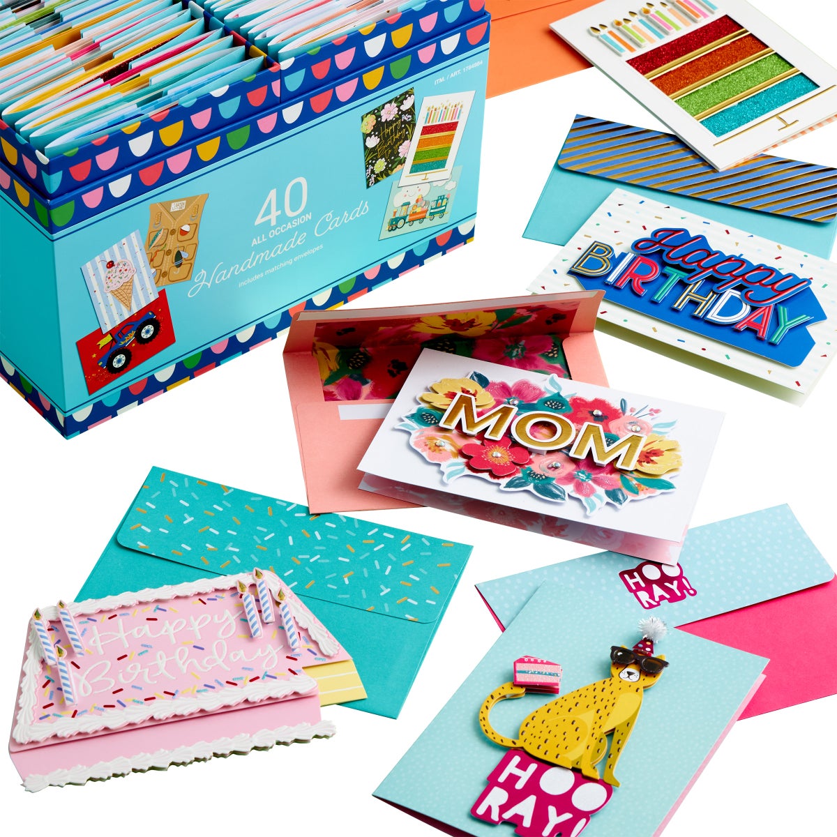 NEW - Hand Crafted All Occasion Greeting Cards, 40-count - Retail $26