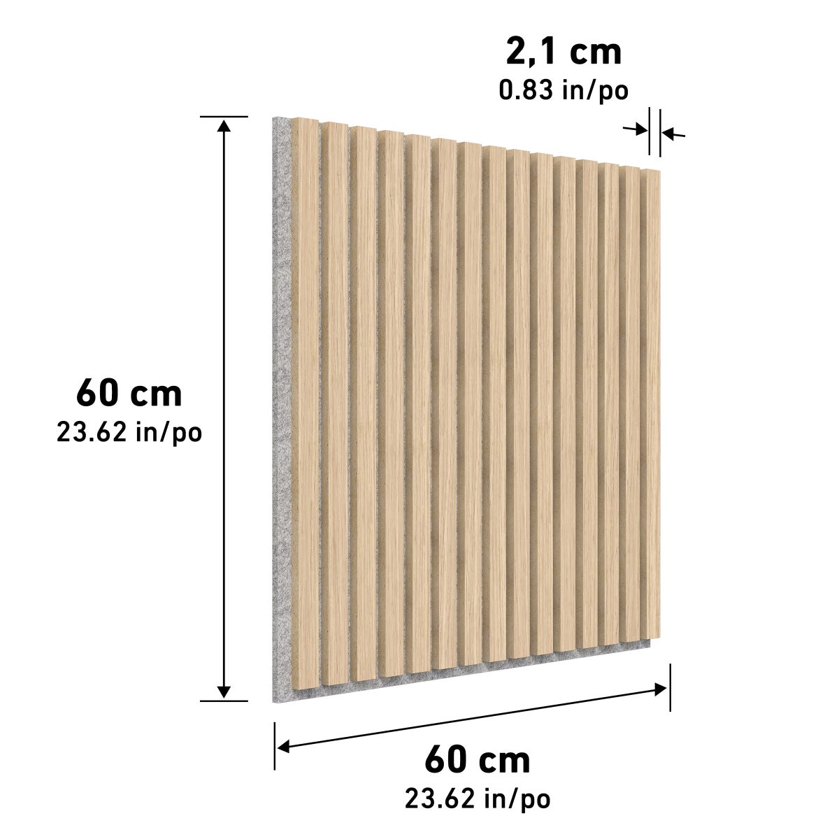 Artika Sonolok Sound-Absorbing Slatted Panel Kit - Oak