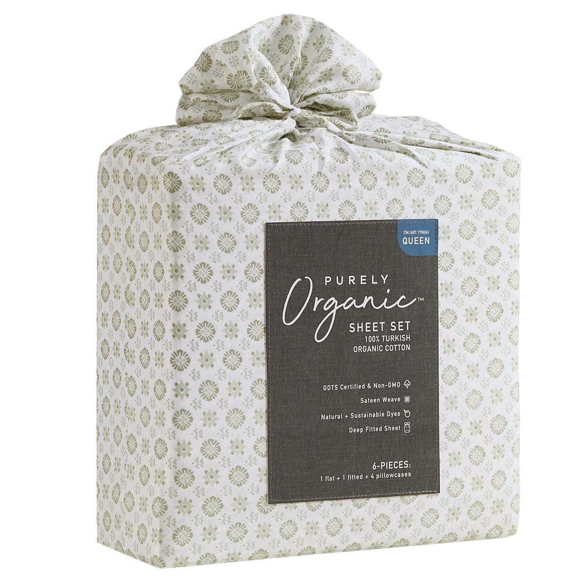 Purely Organic 300 Thread Count 6-piece 100% Turkish Organic Cotton Sheet Set