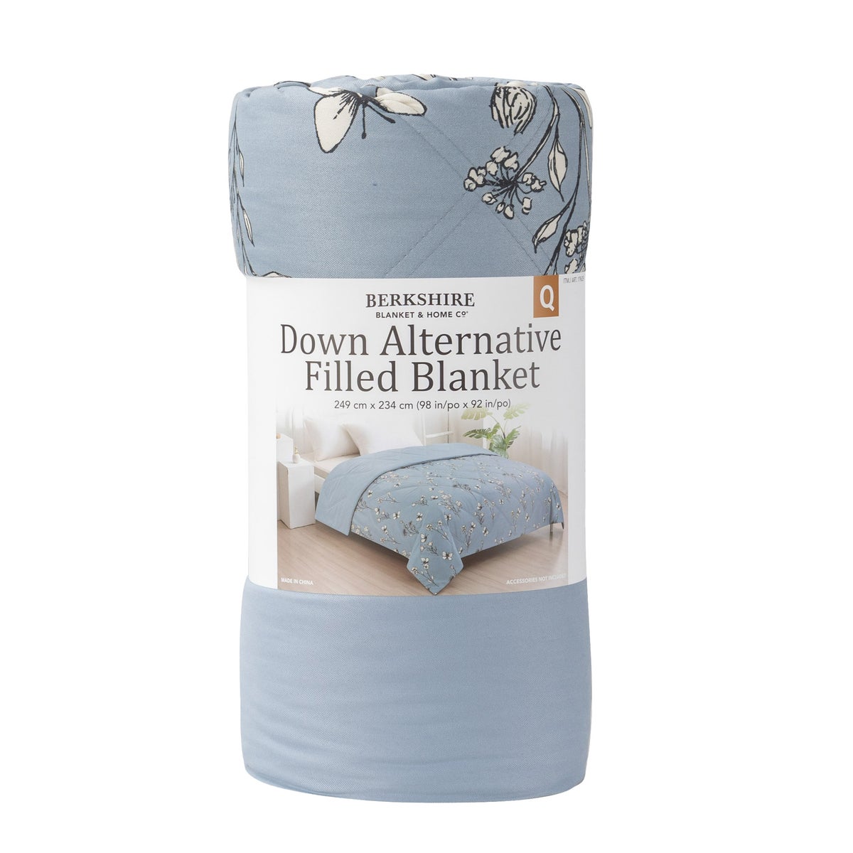 NEW - Herringbone Microfiber Down Alternative Blanket