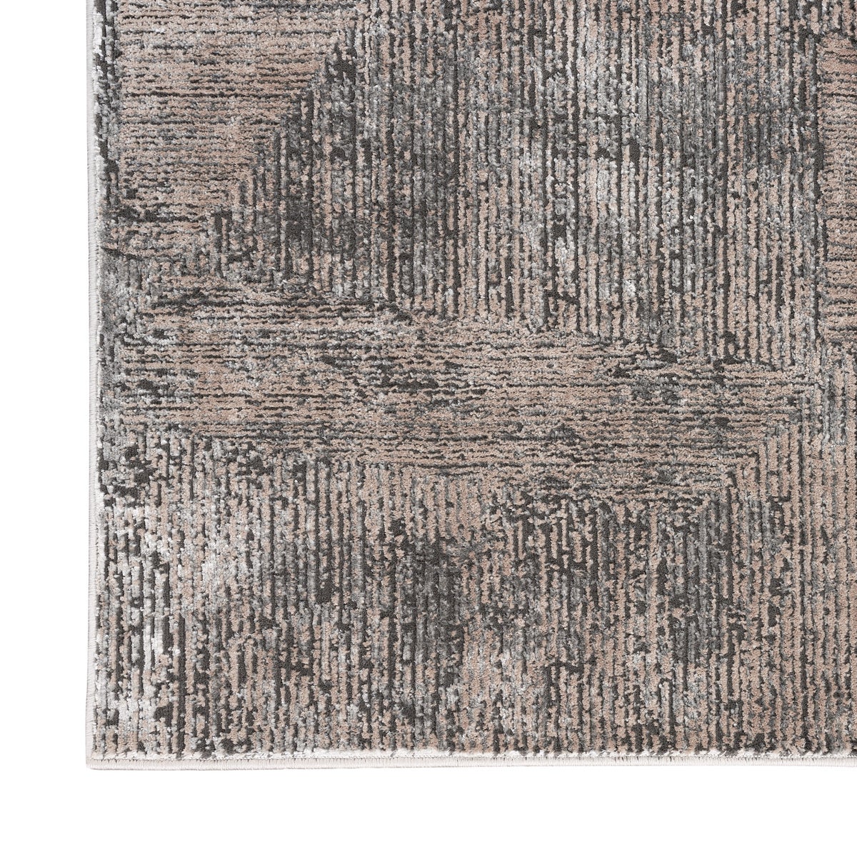Calvin Klein Luminosity Black Ivory Area Rug, 6'6"x9'2"