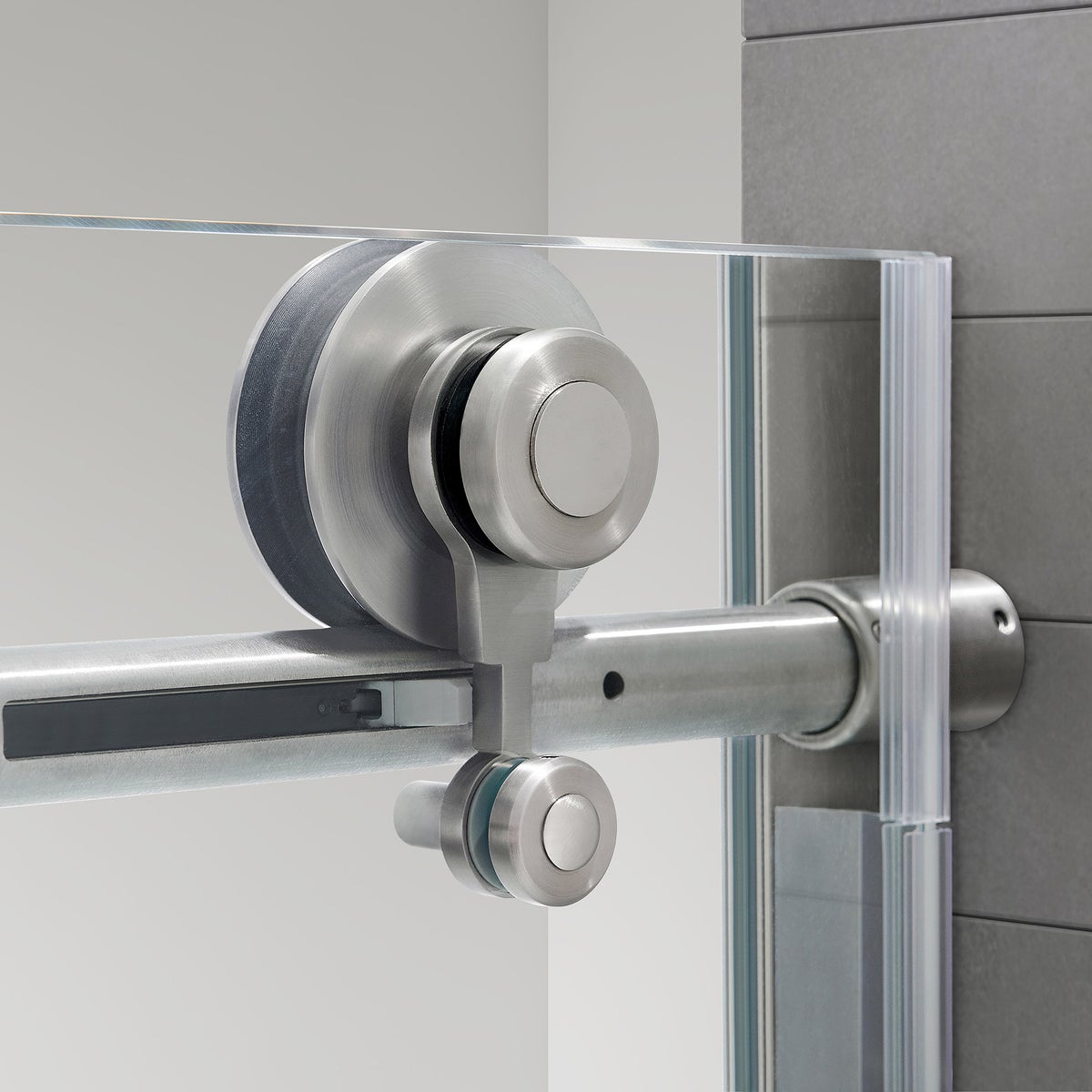 OVE Decors Renfrew Frameless Soft-close Sliding Shower Door - Satin nickel