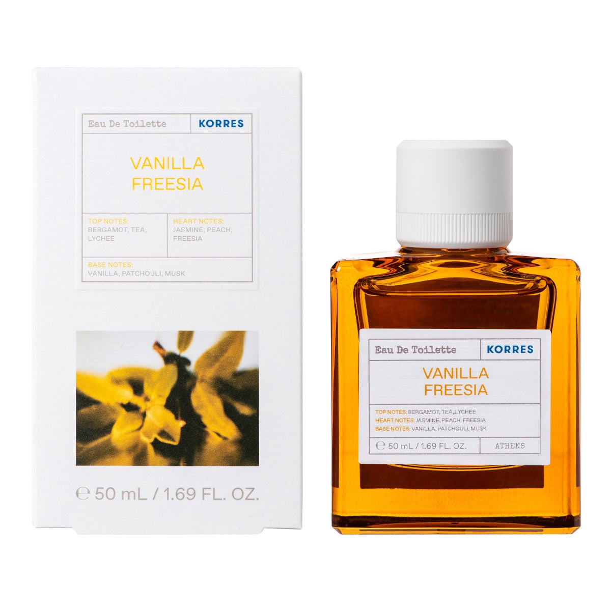NEW - KORRES Vanilla Freesia Eau de Toilette, 1.69 fl oz
