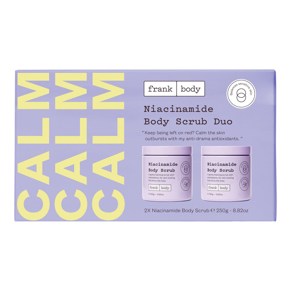 frank body Niacinamide Body Scrub, 8.82 fl oz, 2-pack