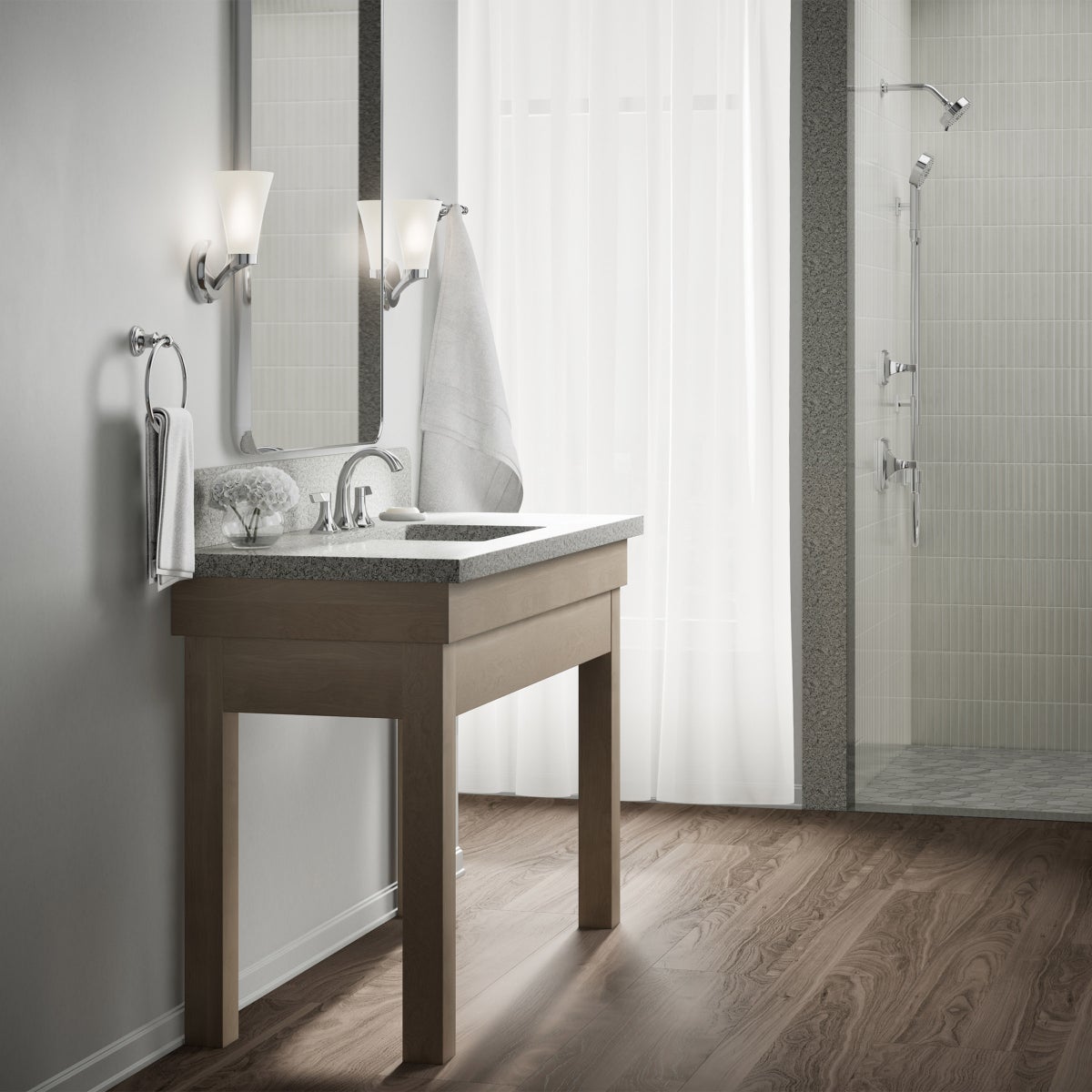 Kohler Riverly Chrome Widespread Bathroom Sink Faucet