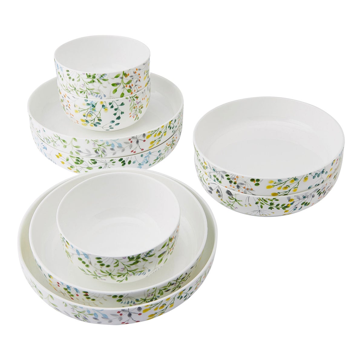 Mikasa Tivoli Garden Bone China 9-piece Bowl Set