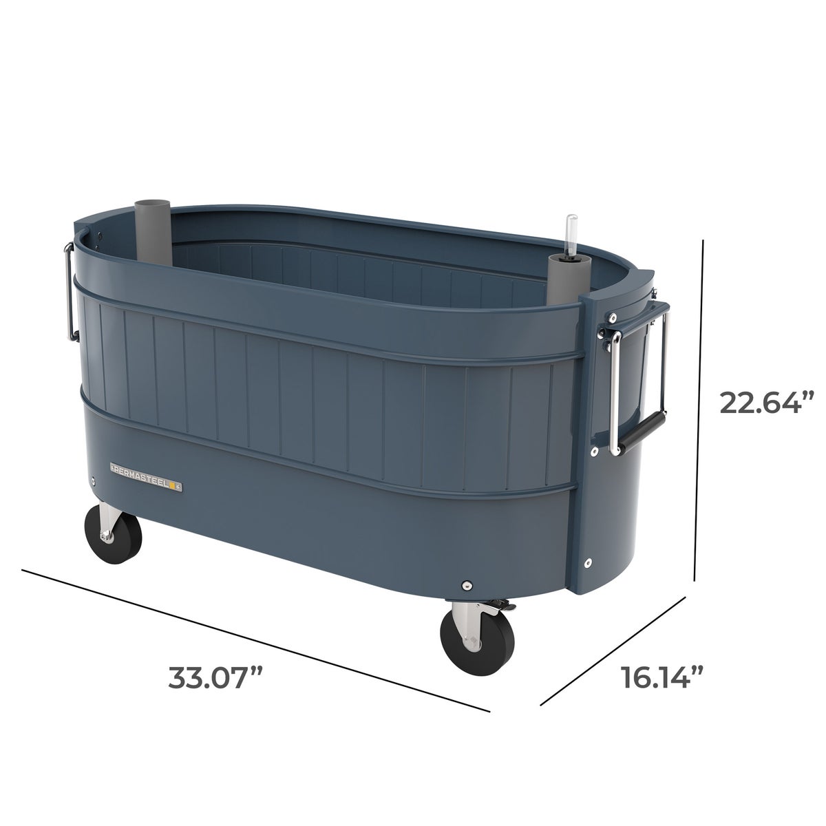 Permasteel Rolling Self-Watering Garden Bed - Blue