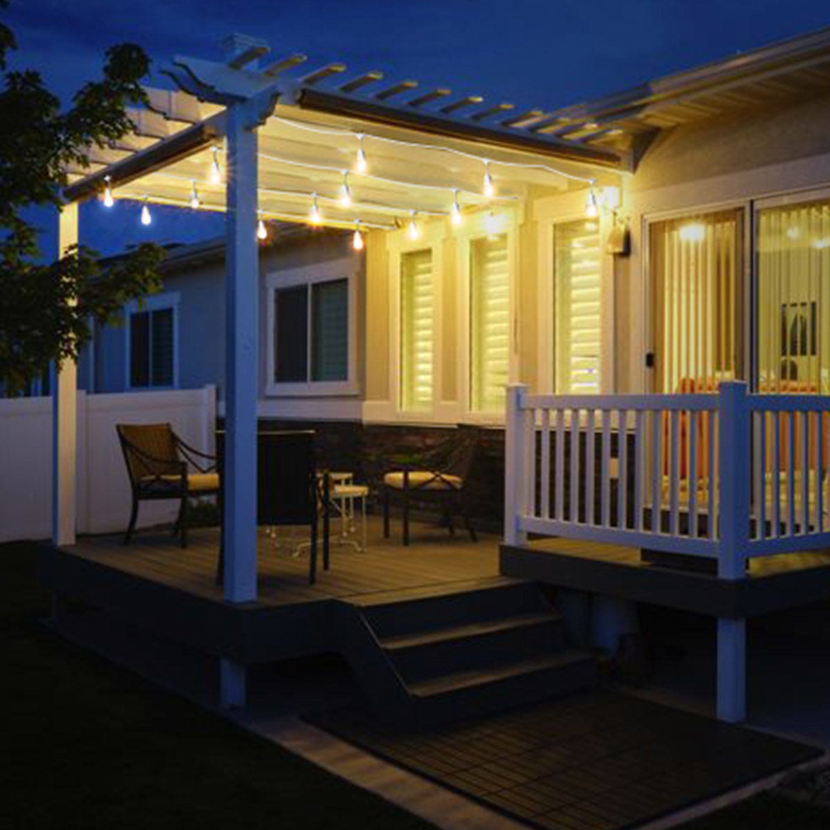 NEW - White Feit 48' LED String Light
