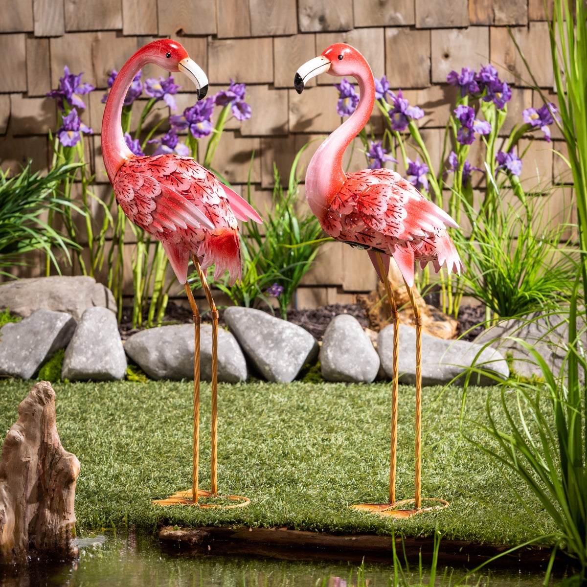 Solar LED Flamingo Pair, Set of 2