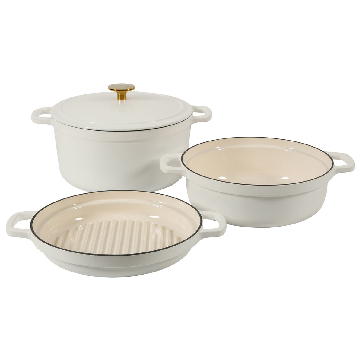 Sur La Table Enameled Cast Iron Stackable Cookware Set