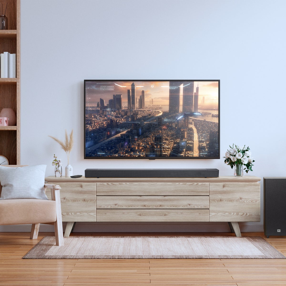 JBL Cinema SB595 3.1.2 Channel Soundbar with True Dolby Atmos and Wireless Subwoofer