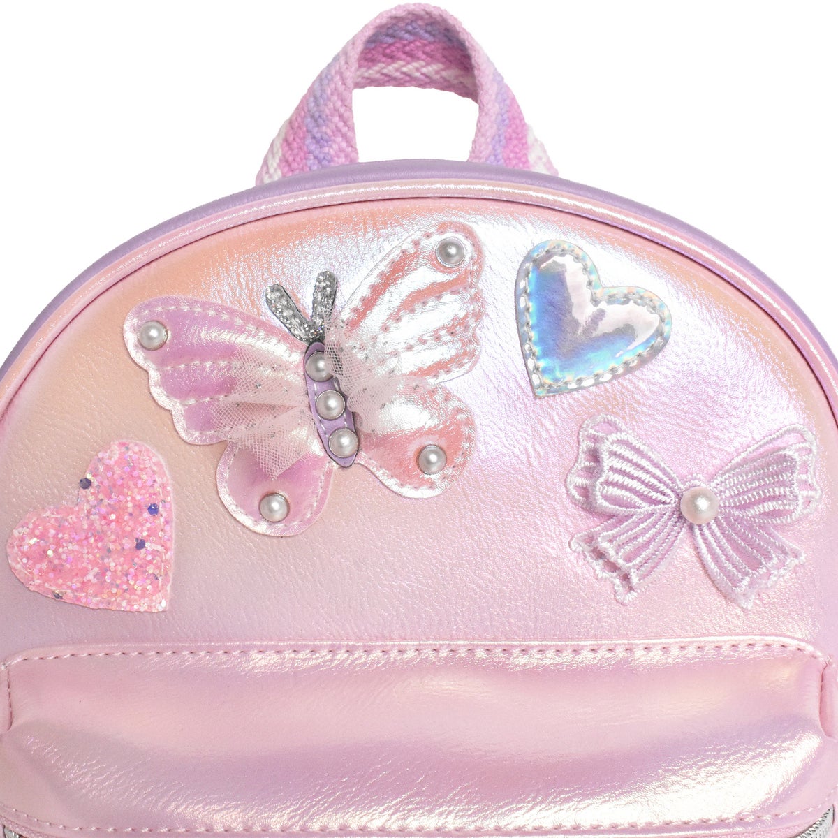 NEW - OMG Accessories Metallic Butterfly Applique Mini Backpack