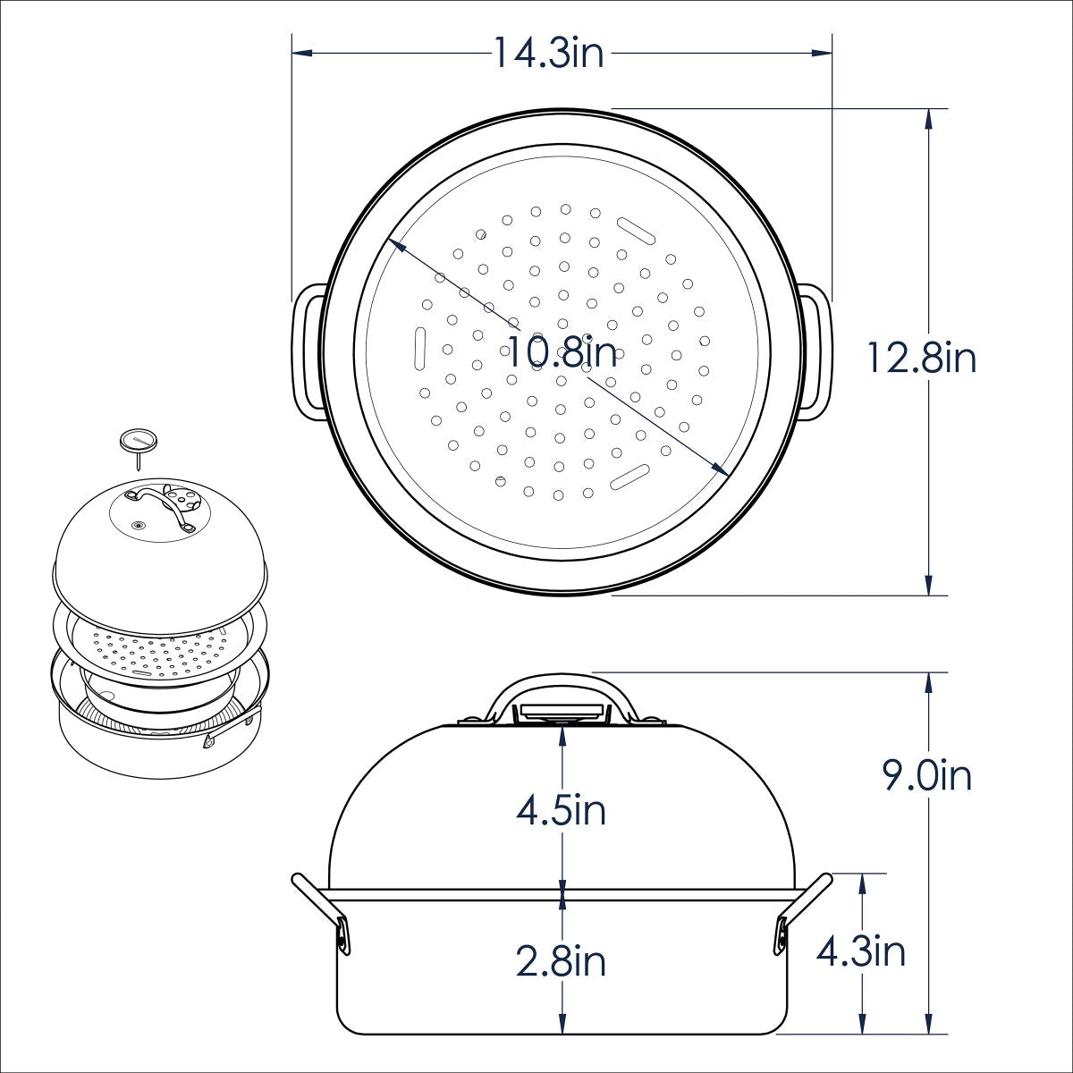 Nordic Ware Deluxe Kettle Smoker with 5 Woodchip Varieties