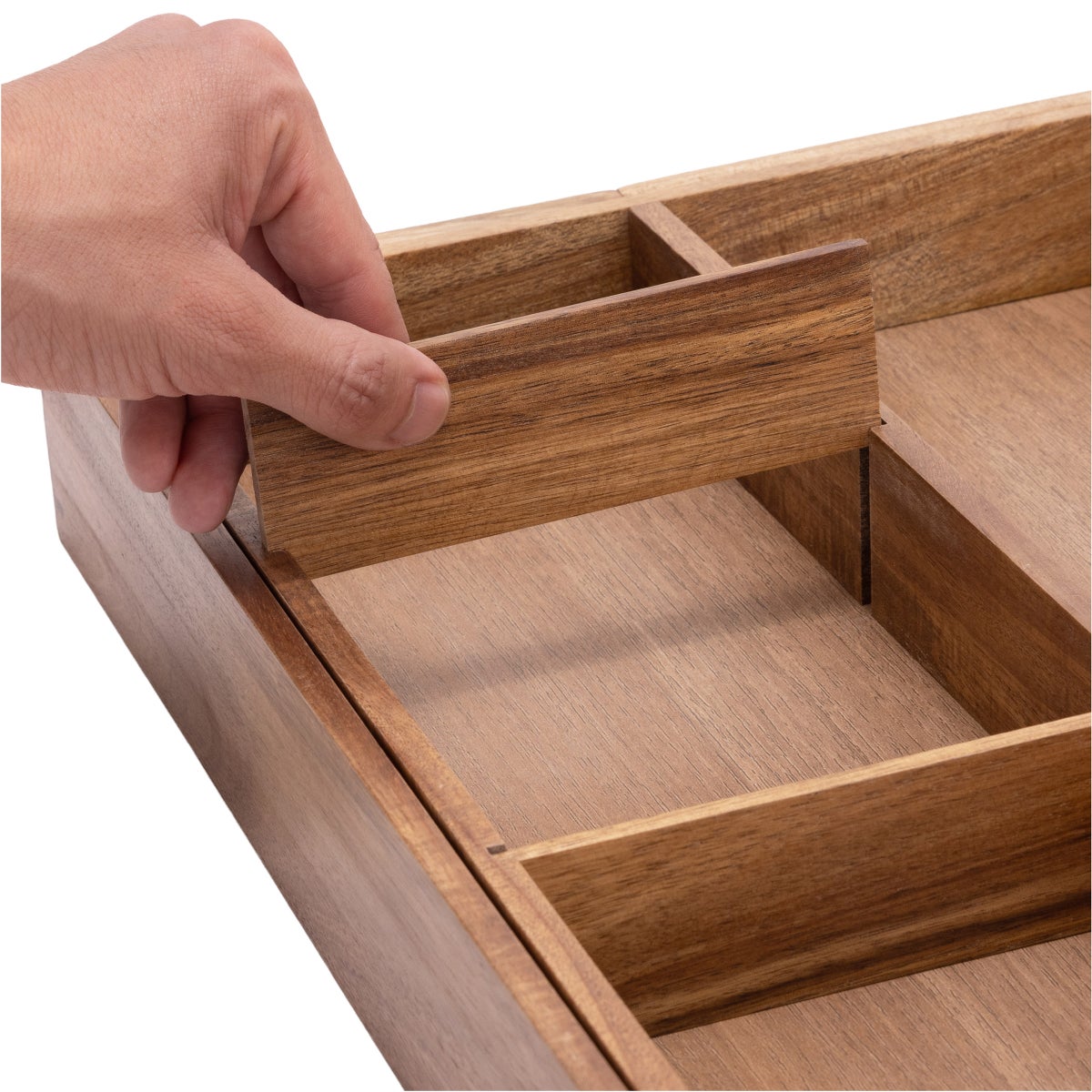 NEW - Seville Classics 9-piece Acacia Organizer Starter Set